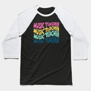 Music teacher halftone Baseball T-Shirt